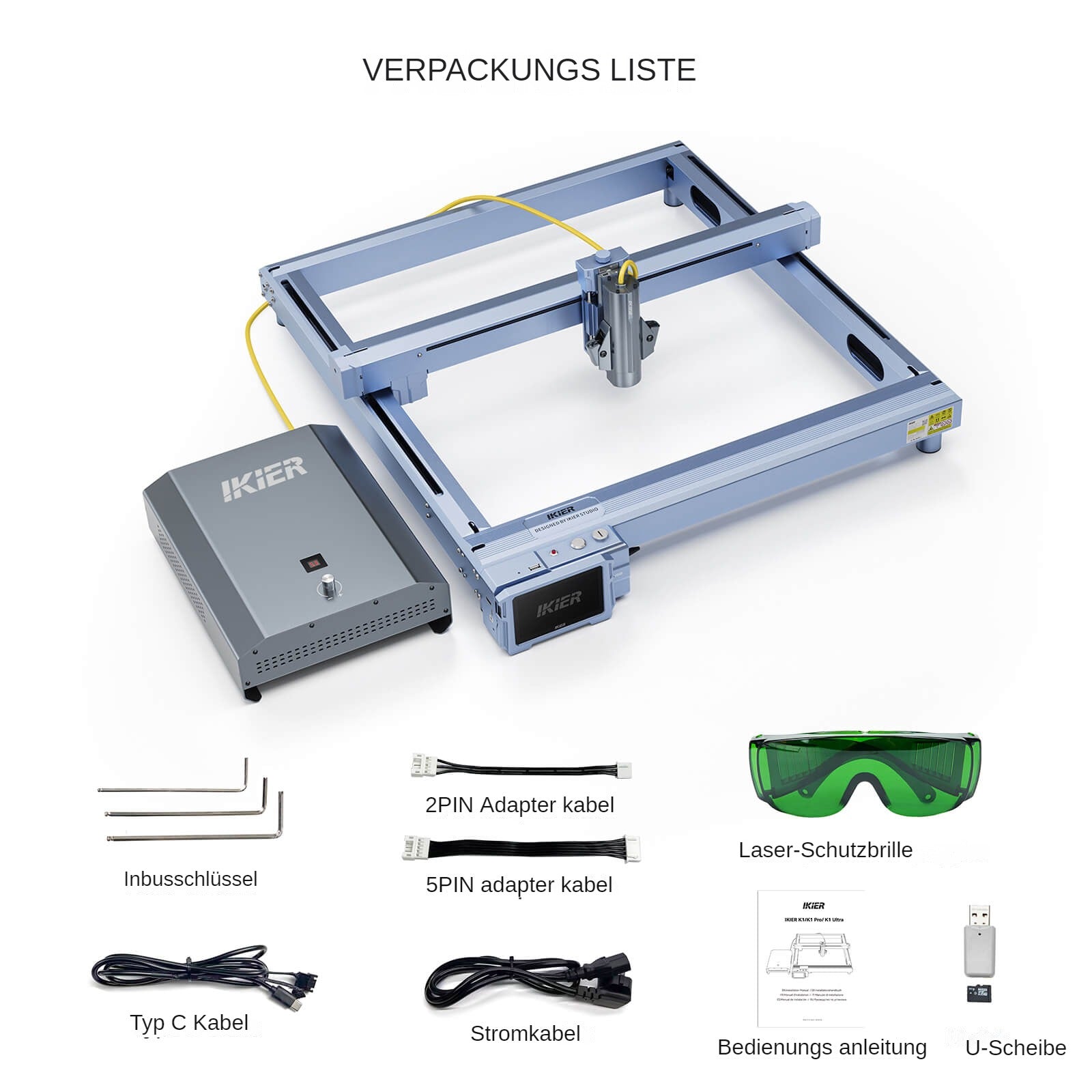 graveur laser à fibre iKier K1 Pro 1064nm 20W