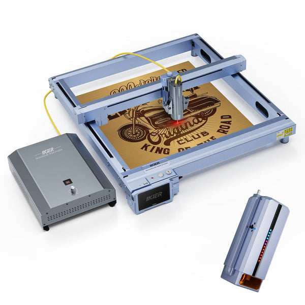 iKier K1 Pro Laser Double — Fibre 20W + Diode 48W Graveur | Gravure et découpe hybrides pour métal, bois et acrylique