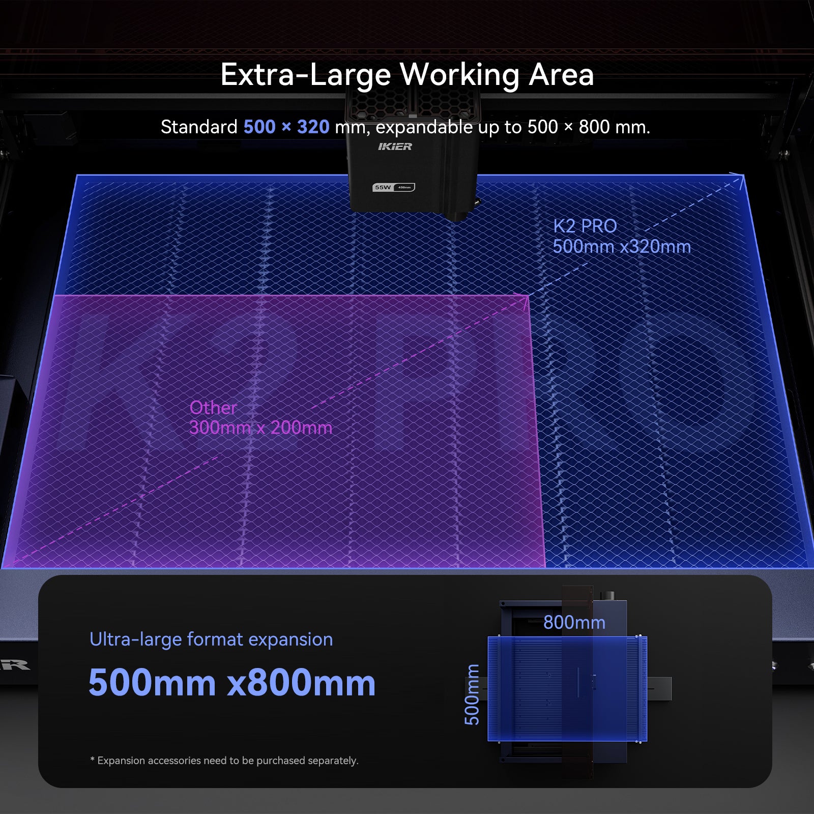 graveur laser iKier K2 Pro 55W