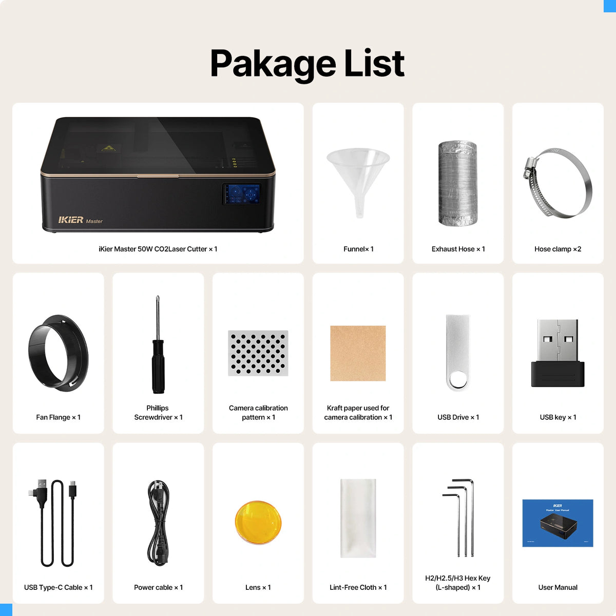 découpeur laser CO2 iKier Master 50W