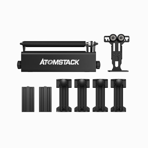 Atomstack R3 Pro Rouleau rotatif amélioré avec module de support détachable et tour d'extension