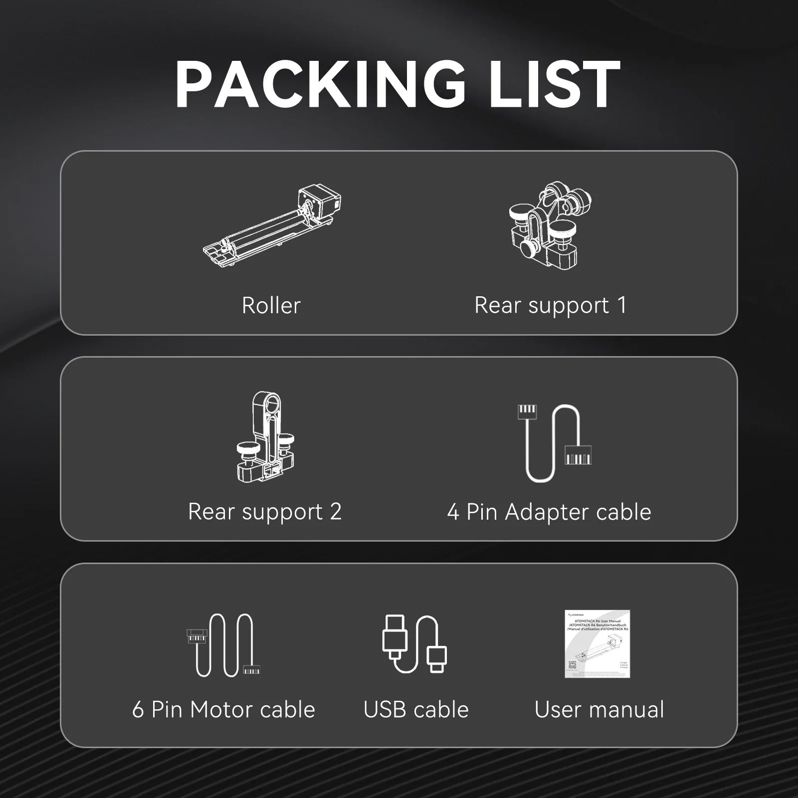 Rouleau rotatif Atomstack R6