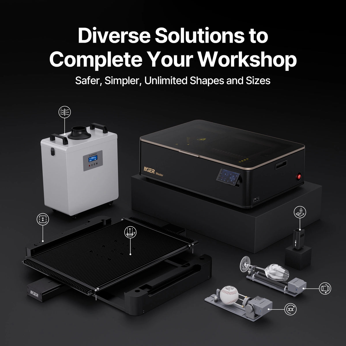 découpeur laser CO2 iKier Master 50W