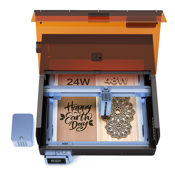 iKier K1 Pro Max Combo : découpe et graveur laser à commutation de puissance 48 W/24 W