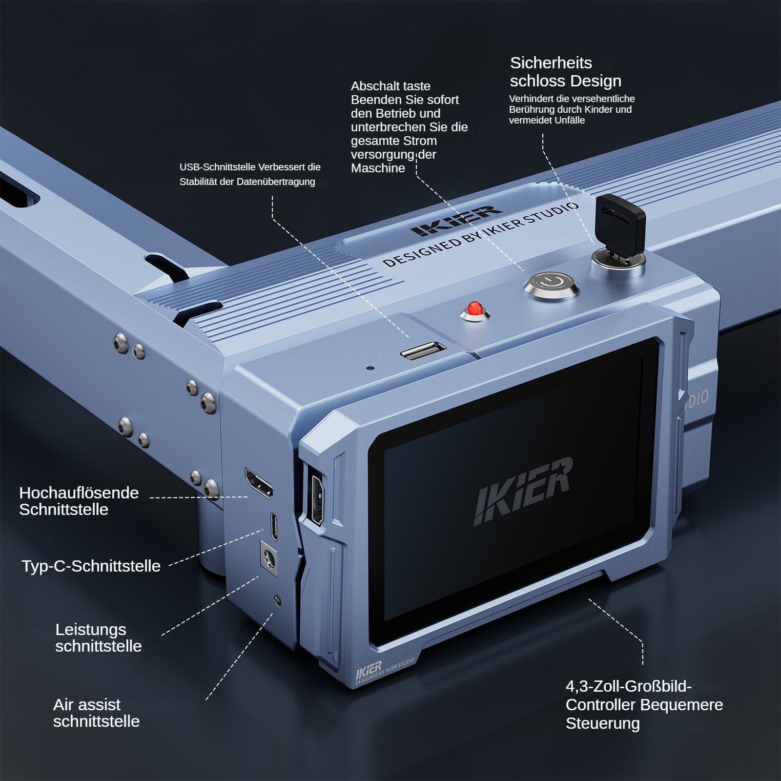 graveur laser à fibre iKier K1 Pro 1064nm 20W