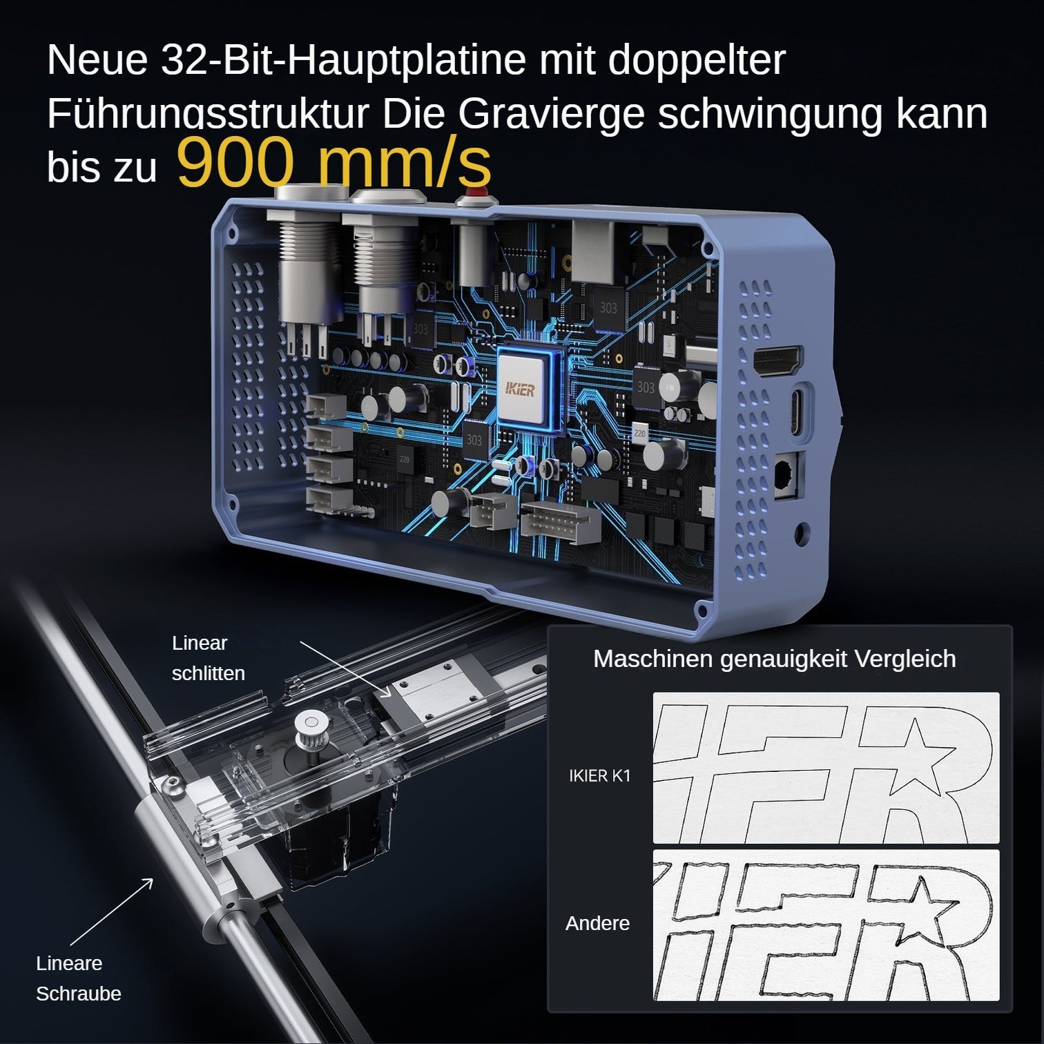 graveur laser à fibre iKier K1 Pro 1064nm 20W