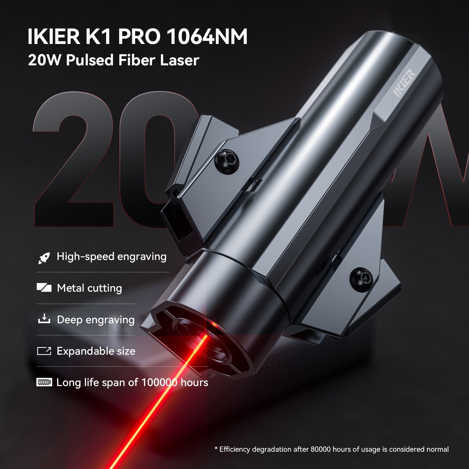 module laser à fibre iKier 1064 nm 20 W (pour la série K1)