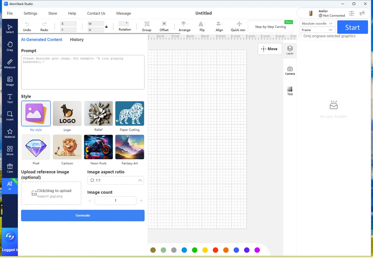 Can't draw?
Describe it — AI generates it for you